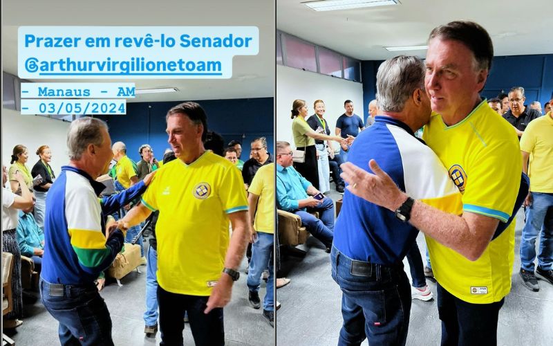 Bolsonaro muda o tom sobre Arthur e diz que é um prazer rever o senador