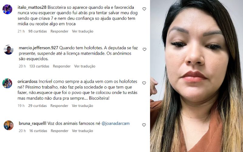 Público chama Joana de ‘biscoiteira’ após resgate de animais na casa de Djidja Cardoso