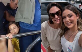 Alberto e Menezes colocam as filhas para recepcionar casal Bolsonaro