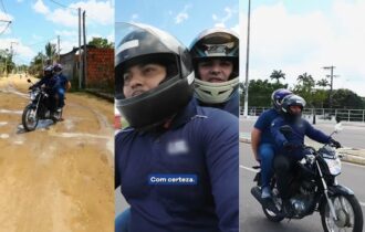Em garupa de moto, Roberto Cidade diz que Manaus parece duas cidades