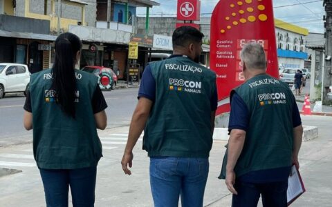 Nova pesquisa de preços dos combustíveis nos postos da cidade é realizada pelo Procon Manaus (Foto Reprodução / SEMCOM)
