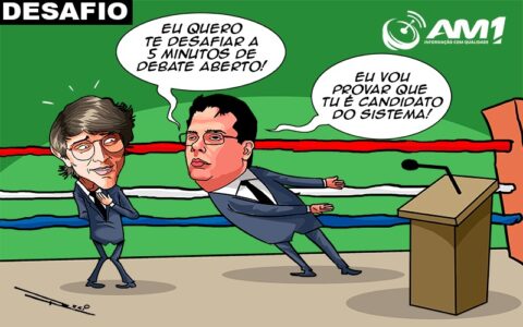 'Tu é candidato do sistema', dispara Wilker ao desafiar Amom para debate
