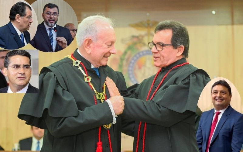 (Fotos: Divulgação) Posse de nova presidência do TRE reúne rivais políticos no AM