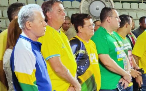 Arthur Neto e Jair Bolsonaro em Manaus.