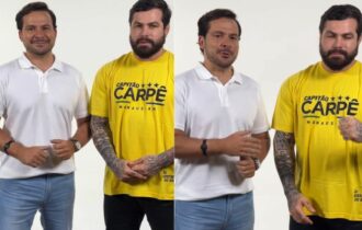 Carpê aparece desconfortável em vídeo de apoio a Alberto Neto