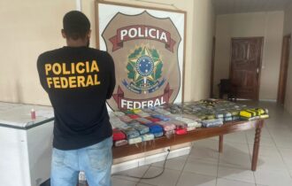Apreensão de drogas em Tabatinga (Foto: Divulgação/Asscom/Polícia Federal)