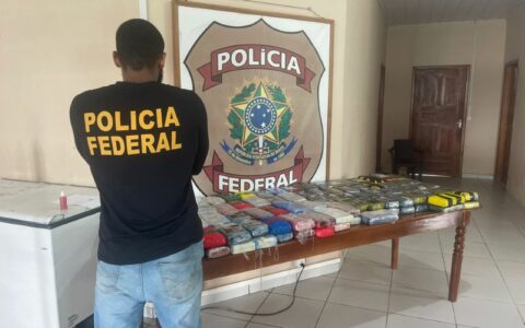Apreensão de drogas em Tabatinga (Foto: Divulgação/Asscom/Polícia Federal)