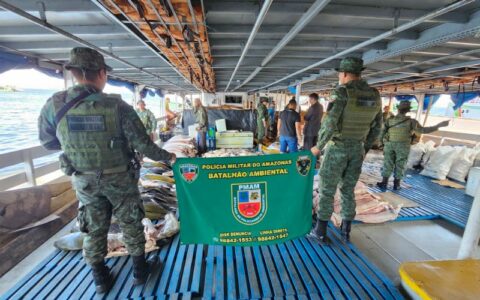 Polícia prende três pessoas e apreende 4,9 toneladas de carga ilegal em Manaus
