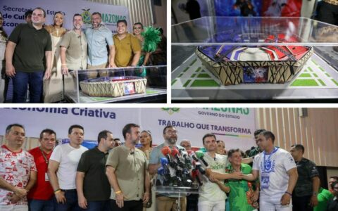 Na 1º noite do 57º Festival de Parintins, Wilson Lima apresenta proposta do novo Bumbódromo de Parintins