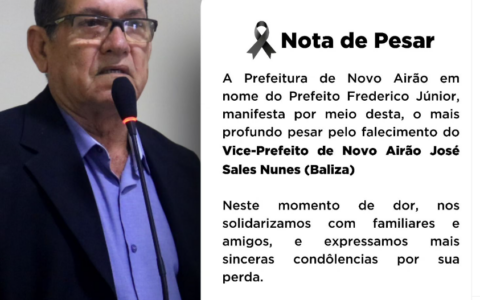 Morre José Baliza, vice-prefeito de Novo Airão, aos 71 anos