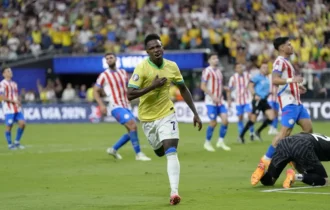 Vinicius Júnior brilha e Brasil derrota Paraguai na Copa América