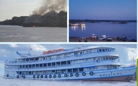 Nova tragédia no Amazonas: barco pega fogo no rio Solimões
