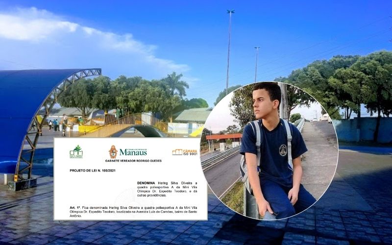 (Foto: Divulgação/Google & Reprodução/Arquivo Pessoal) Mini Vila Olímpica do Santo Antônio pode receber nome de jovem de 15 anos morto por PM