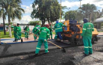 Governo do Amazonas retoma obra de pavimentação de ruas do sistema viário de Maraã