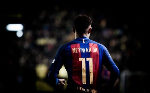 Neymar durante o jogo de futebol da La Liga entre Villarreal CF e FC Barcelona no Estádio de la Ceramica em 8 de janeiro de 2016 em Villarreal, Espanha — (Foto: lakasa studyo/Depositphotos)