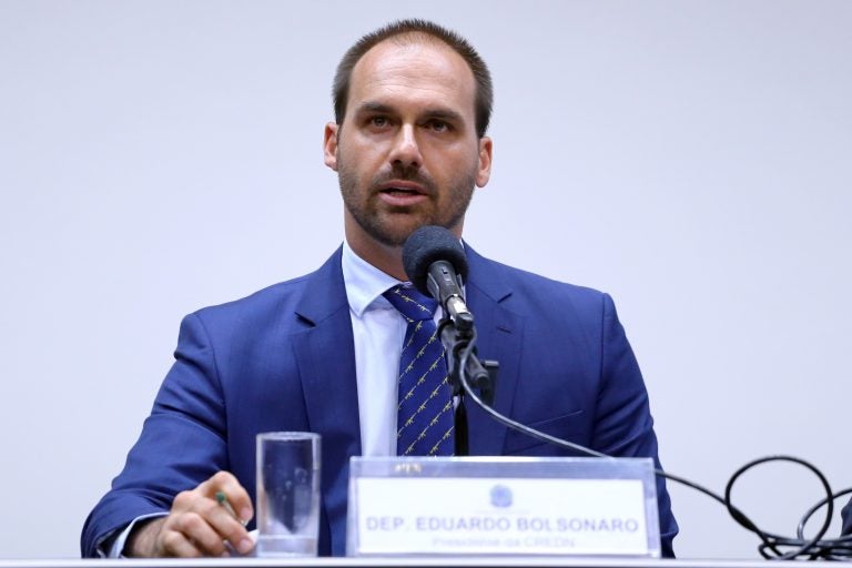 Eduardo Bolsonaro diz que Marçal fez ‘recorte malicioso’ de sua entrevista