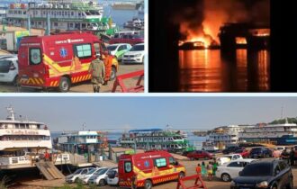 Bombeiros procuram por desaparecidos de embarcação no Rio Negro