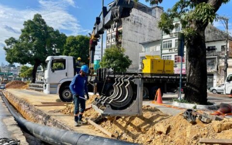 Obras de saneamento alteram trânsito no Centro de Manaus: confira