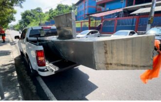 Ecobarreira é furtada do igarapé do São Francisco, na zona Sul de Manaus