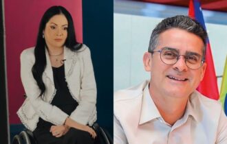 Nancy Segadilha, vice de Amom, já fez campanha para David em 2020