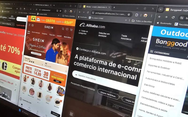 Compras pela internet (Foto: Rafa Neddermeyer/Agência Brasil) Plataformas asiáticas batem recorde com quase 400 milhões de acessos em 2024