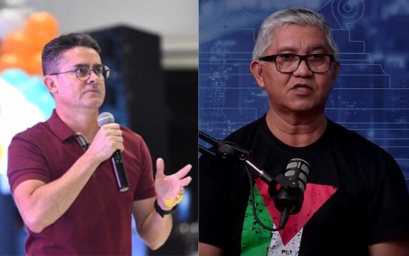 (Foto: Semcom/ Reprodução Redes sociais/ Montagem AM1) David Almeida e Gilberto Vasconcelos são os primeiros a registrar candidaturas no TSE