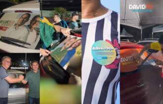 Candidatos a prefeito de Manaus aproveitam a madrugada para adesivaços