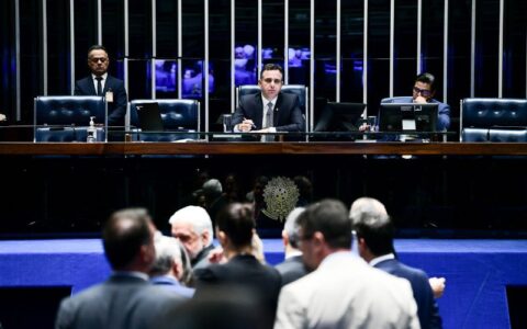 Plenário do Senado Federal durante sessão deliberativa ordinária