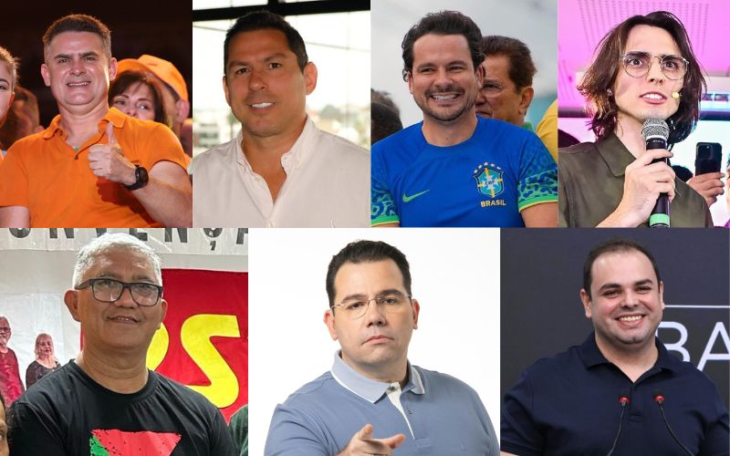 (Fotos: Divulgação/Assessoria- Montagem Portal AM1) Candidatos a prefeito de Manaus já têm nome e número de urna e planos de governo