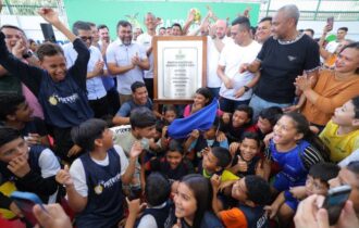Governador Wilson Lima entrega quadra revitalizada no Monte Sião, Jorge Teixeira