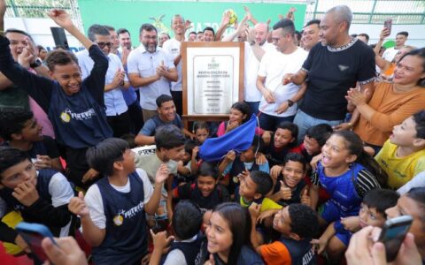 Governador Wilson Lima entrega quadra revitalizada no Monte Sião, Jorge Teixeira