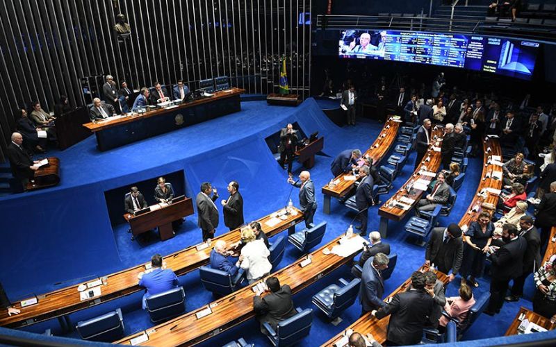 Plenário do Senado Senado pode votar novo parcelamento de débitos de municípios com Previdência