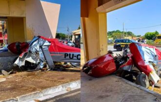 Queda de avião deixa dois feridos em Teresina no Piauí