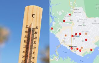 Bairros de Manaus atingem temperaturas acima dos 40° graus neste domingo