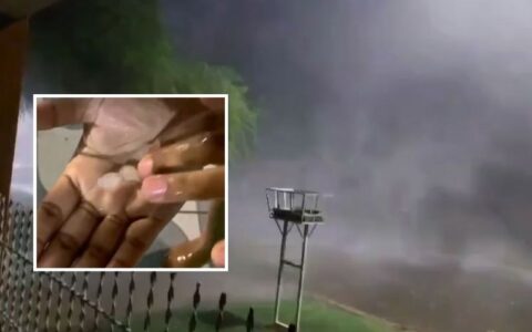 Ventania e chuva de granizo surpreendem moradores de Beruri