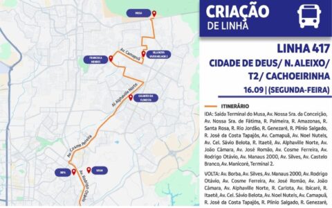 Prefeitura de Manaus cria linha 417 com rota direta entre o bairro Cidade de Deus e terminal da Cachoeirinha