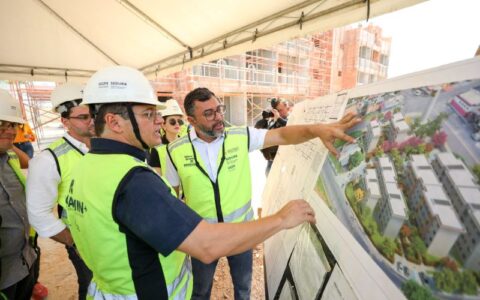 Wilson Lima vistoria avanço das obras do residencial Maués, na zona Sul de Manaus