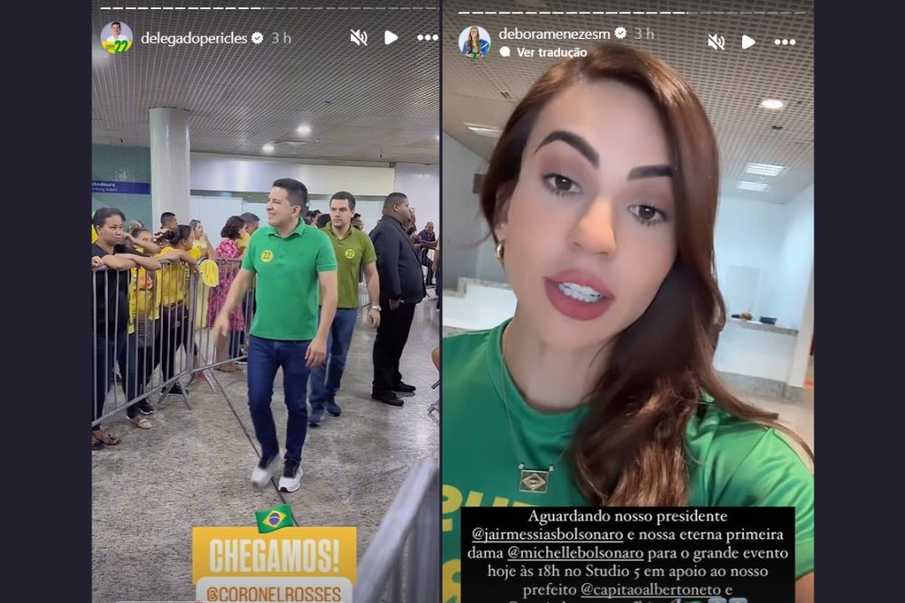 Delegado Péricles e Débora Menezes batem ponto na Aleam e deixam sessão para acompanhar chegada de Bolsonaro