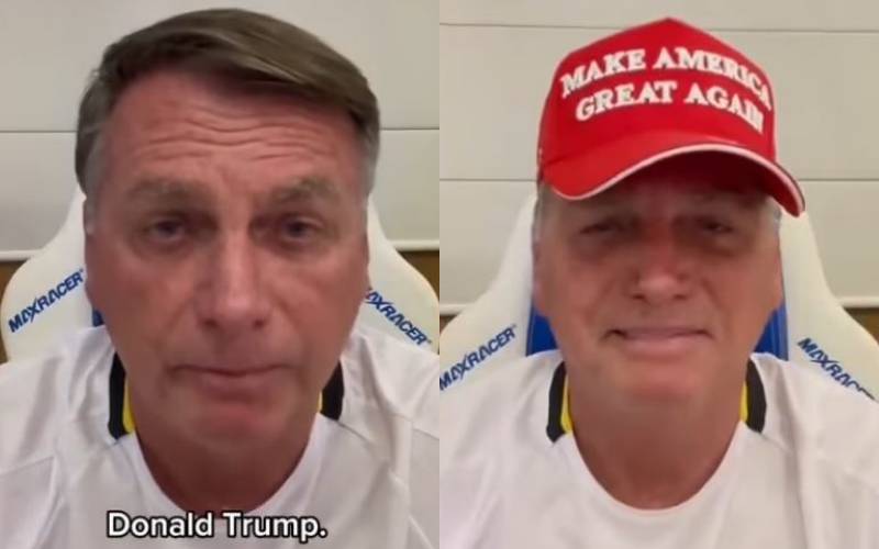 Bolsonaro grava vídeo em apoio a Trump e diz que está inelegível 'sem ter cometido crime'