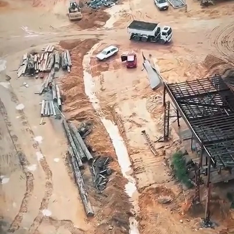 Obras no Lago do Aleixo é próximo ao Encontro das Águas - Foto: Print/Instagram @zonaleste.defato