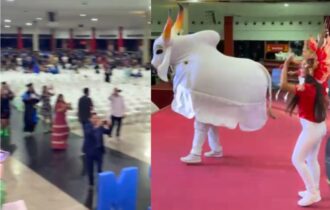Boi Garantido se apresenta no Canaã - Foto: Reprodução/Redes Sociais