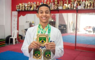 Atleta amazonense de Karatê - Julcemar Alves e Divulgação/Sedel