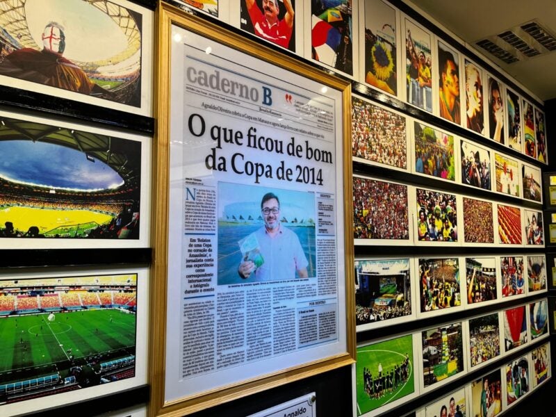 Arena da Amazônia ganha exposição em homenagem ao jornalista Agnaldo de Oliveira Gomes Júnior