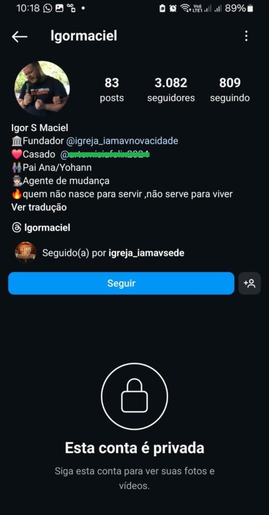 Pastor agride idoso e desativa rede social - Foto: Print/Instagram