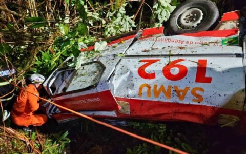 Médico e técnica de enfermagem morrem em acidente com ambulância do Samu