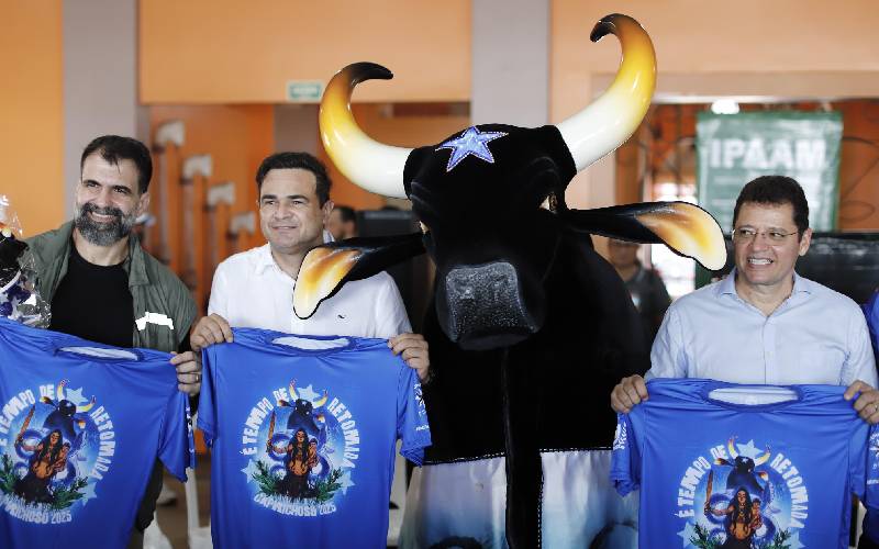 Boi Caprichoso participa do lançamento do Projeto Floresta + Amazônia em Parintins
