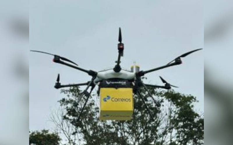 (Foto: Divulgação / Correios) Correios faz primeira entrega por drone em Curitiba