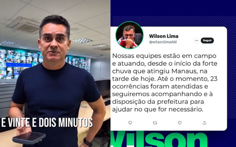 Foto: Reprodução / redes sociais Estado e Município monitoram chuvas em Manaus para prevenir impactos