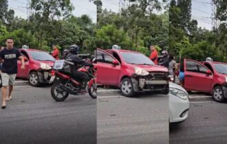 caminhao-bate-em-carro-e-deixa