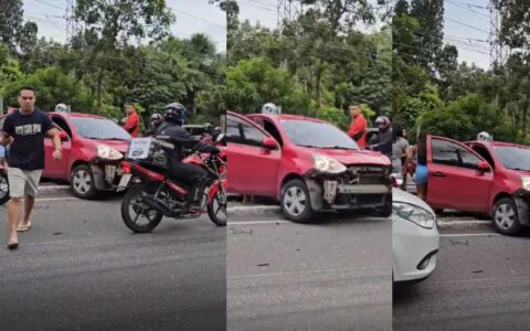 caminhao-bate-em-carro-e-deixa